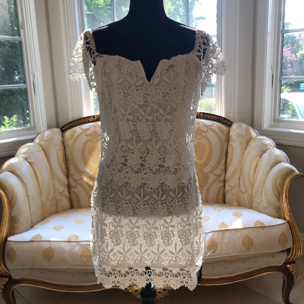 Yumi Kim scalloped crocheted mini dress